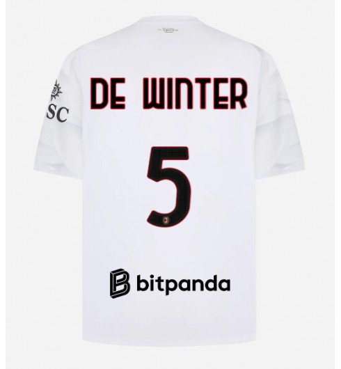AC Milan Koni De Winter #5 Venkovní Dres 2026-27 Krátký Rukáv AC Milan Koni De Winter #5 Venkovní Dres 2026-27 Krátký Rukáv